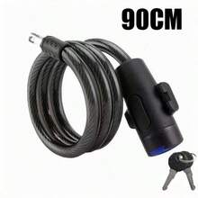 LOVTOKIN 1/2 piezas Cadena de bloqueo para motocicleta de uso pesado, candado para bicicleta de montaña - Hierro robusto, antirrobo, con 2 llaves, accesorios de para bicicleta reforzados, superficie pulida, método de control manual, para motocicleta y bicicleta