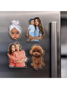 1/3/5 piezas Imanes personalizados de acrílico para nevera con foto, imanes de acrílico con apariencia 2D con imagen/foto de mascota personalizada, regalos de Navidad perfectos para abuela/mamá/papá/abuelo, imanes de acrílico con foto de bebé personalizada para nuevos padres, imanes divertidos con foto de perro/gato para dueños de mascotas, imanes de acrílico con recuerdos familiares para decoración de nevera, imanes para decoración de cocina y uso diario
