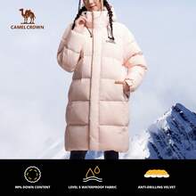 CAMEL CROWN Outdoor 3-In-1 Down Jacket, Men's Mid-Length Windproof Snowproof Oilproof Parka, Winter New Arrival - Wood Color - View 9