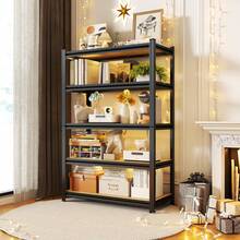 Book Shelf, 5-Tier Heavy Duty Open Bookcase, Standing Bookshelf Display Storage Shelves, Tall Bookshelves For Living Room, Bedroom, Office, Modern Light Brown, 35.4"W*16"D*72"H, Easy Assembly