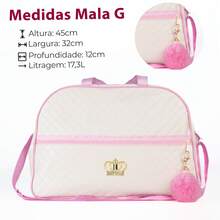 Kit 2 Maternity Bags For Boys/Girls, Luxury Baby Suitcase In Various Colors With Pompom - Màu Hồng baby - Xem 3