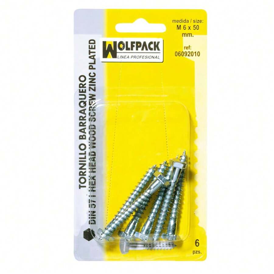 Barraquero DIN571 8x70 Mm Lag Screw (5 Pieces) - Yellow - View 1