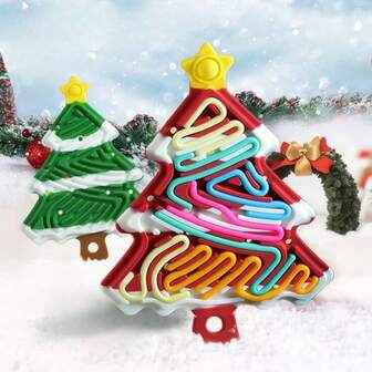 圣诞树感官活动板，双面硅胶感官坐立不安板，带 12 条绳子的硅胶坐立不安玩具，适合儿童、成人、镇静、缓解压力、焦虑的坐立不安玩具