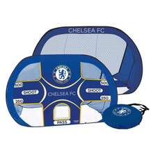 Chelsea FC 2 In 1 Pop Up Target Net (Blue/White/Yellow) - 100% Mixed - (RD3903) - Blue - View 1