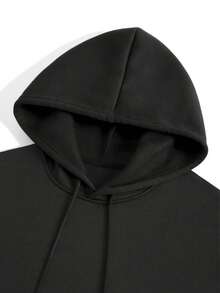 Men Hoodie Co-Ords - Black - View 4