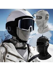 Space Soul Men's And Women's Full Face Ski Masks - Winter Warmth, Breathability, And Impact Resistance, Ergonomic Design, Multiple Colors, Suitable For Ice Sports, Skiing, Snowboarding, And Outdoor Activities - Hand-Washable Textiles, Easy-To-Put-On-And-Off Design, Cold Weather Protection, Adjustable Size, High-Quality Textiles, Durable Construction, Head Protection, Suitable For Men And Women