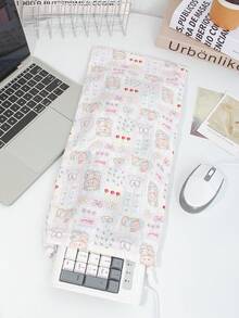 1pc Cute Floral&Bear Keyboard Storage Bag Keyboard Dust Cover Drawstring Dust Proof Bag Portable Protection Sleeve Wireless Keyboard Case Sleeve Keyboard Carrying Case Wired Gaming PC Keyboard Dust Cover Home Storage Bag Keyboard Package Bag For Office ,Home Decor,Study ,Work ,Universal Keyboard - Multicolor - View 13