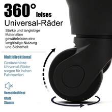 Flieks Trolley Set Suitcase Set (M, L, XL With Toiletry Bag), Rolling Suitcase Set 4 Wheels, (Set, 5 Pcs., Hard Shell Trolley Set), Luggage Set With School Bag, Cosmetic Bag Set Travel Suitcase