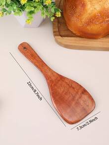 1pc Wooden Rice Spoon, Wooden Kitchen Serving Spoon - Multicolor - View 12
