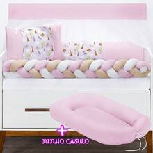 Kit Berço + Ninho Redutor Trançado Americano Safari -Várias Cores