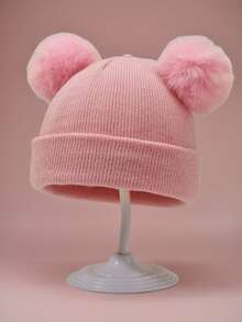 1 chiếc mũ len cho bé sơ sinh, mũ len trẻ em unisex, phụ kiện cho bé, mũ beanie cho trẻ sơ sinh, mũ co giãn, cho bé từ 0-3 tuổi. - Bóng đôi - Xem 29