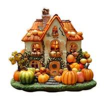 ديكور منزل اليقطين بطراز بوهيمي - من الاكريليك، مناسب للعرض على المكتب في المنزل أو المكتب أو المقهى - ديكور مثالي للخريف وعيد الشكر