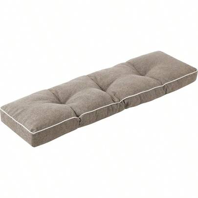 IPYNBAP Cojines de banco para muebles de exterior 42 x 16 pulgadas cojín de banco de patio con lazos duraderos cojines largos de asiento de patio para jardín interior cocina y comedor color