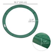 SOOZIER ⌀8ft Trampoline Pad ⌀96" Spring Safety Replacement Gym Bounce Jump Cover EPE Foam Green - Dark Green - View 3