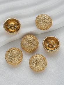 10pcs/Set Asymmetrical Textured Hemisphere Metal Buttons, Suitable For Autumn/Winter Fur Coats, Sweaters, Cardigans, Jackets, DIY Hand-Sewn Decorative Buttons, Sewing Accessories