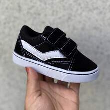 Black Sneakers For Boys, Babies And Children, Comfortable School Shoes - 黑與白 - 查看 2