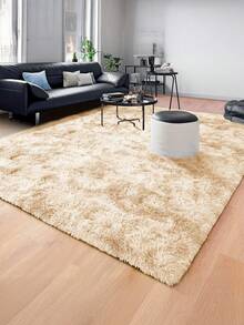Alfombra Decorativa de Pelo Alto. Alfombra de Peluche. Tapete Elegante para Sala de Estar y Dormitorios. Alfombra Antideslizante De Estilo Moderno. - Beige con blanco - Ver 7
