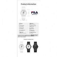 FILA 石英運動手錶－鮮豔俏皮錶盤，靜音防水｜中性現代設計，適合日常與戶外佩戴｜時尚愛好者的禮物 - 均碼 - 查看 4