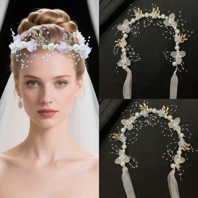 1pc Casual Elegant ABS Plastic Headband, Suitable For Party, Wedding, Bride, All Seasons