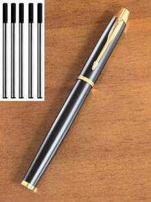 [Customized] Personalized Engraved Metal Business Office Ball Pen Gift Set With Refill, 2pcs, High Quality Ballpoint Pen For Daily Writing, Signature, Birthday, Father's Day, Thanksgiving, Christmas, Gift For Friends, Relatives, Leaders, Colleagues Back To School - Multicolor - View 89