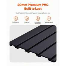 Modular 4x4 Ft PVC Slat Wall Paneling - Black Garage Storage Solution For Organizing Tools And Accessories - Multicolor - View 5
