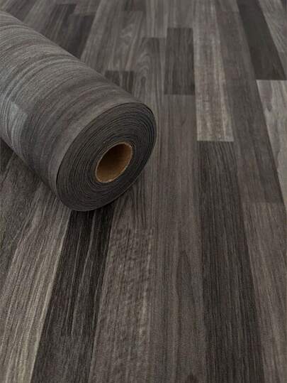 1 Roll Home Decor Gray Self-Adhesive Floor Tile - Natural Wood Appearance, Self-Adhesive Durable Waterproof Vinyl Floor Sticker, Suitable For Bedroom, Kitchen, Office Decor, Bathroom Stick On Tiles Bedroom Decor