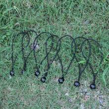 50pcs Outdoor Tent Binding High Elastic Rope, Plastic Ball Lace-Up, Trampoline Luggage Binding Elastic Bands With Balls - Black - View 6