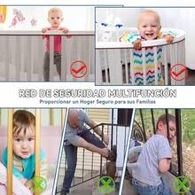 Red de Seguridad para Escaleras de Bebé para Interiores y Exteriores Patios Barandilla y Escaleras Protección de Escaleras de Seguridad para Niños Barra de Seguridad 3 m x 80 mm Blanco2PK - Blanco - Ver 4