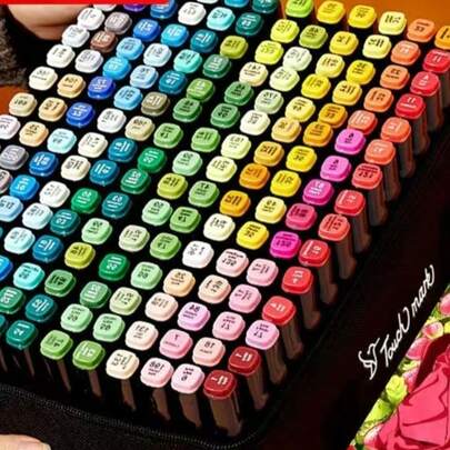 Marker Double-Ended Oil-Based Set, Anime Color Bag, Drawing, Reading And Writing Toys, Writing Tools, Holiday Gifts, Birthday Gifts, Christmas Gifts