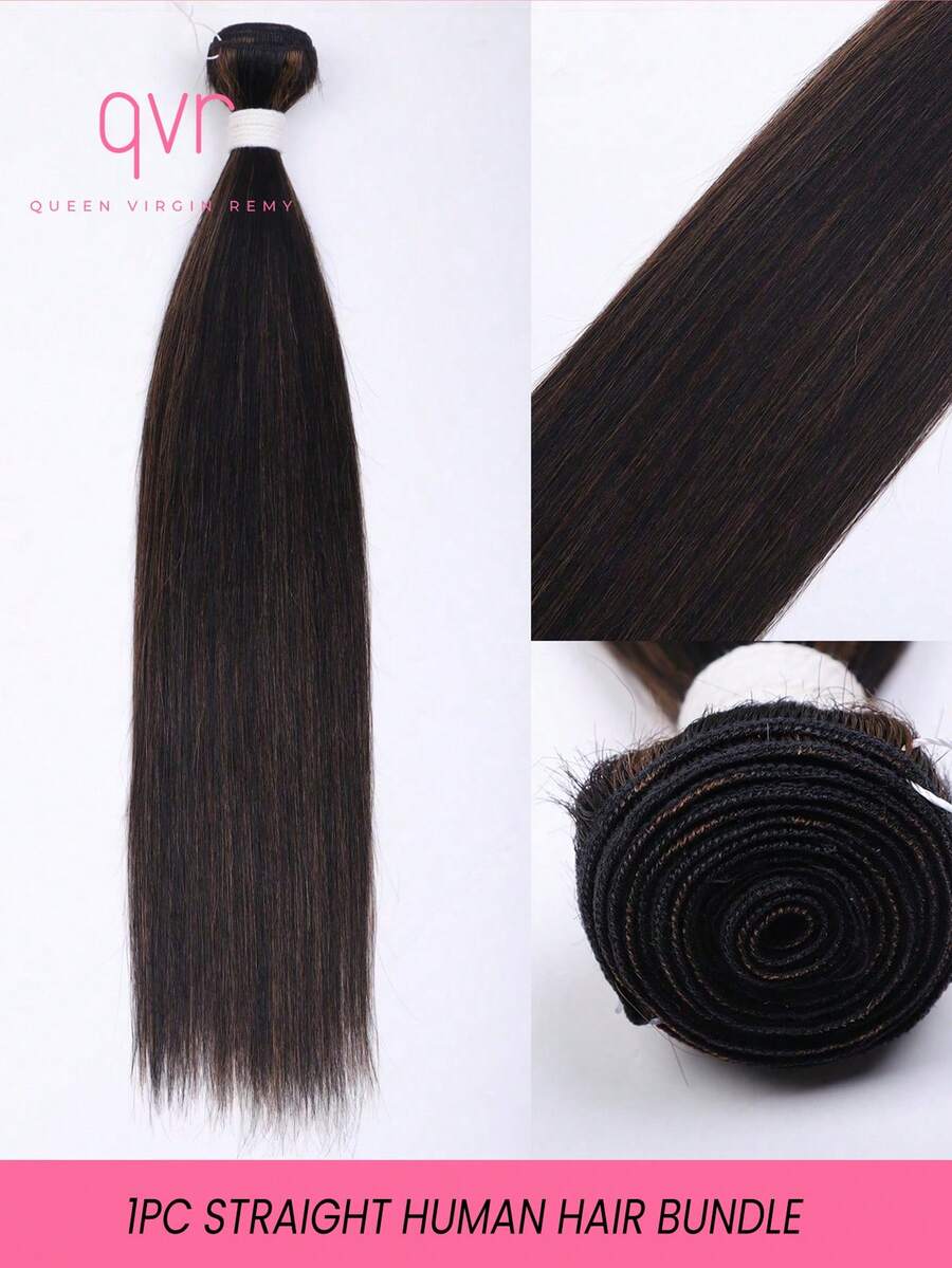 QVR QUEEN VIRGIN REMY 100%真人发Yaki直发Remy发片，12-18英寸缝合式真人发接发，每片95克 - S1/30 - 查看 1