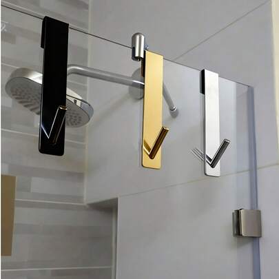 1 thanh treo khăn tắm hình chữ S bằng thép không gỉ, thích hợp cho cửa kính, móc treo áo choàng tắm phòng tắm, giá treo áo khoác treo tường, giá treo áo khoác, móc treo quần áo, móc treo, móc treo, trang trí phòng, giá treo áo khoác cửa, móc treo tường, tủ đựng đồ, móc treo chìa khóa, móc treo chìa khóa, giá treo áo khoác, móc dán, đồ dùng phòng tắm, móc dán tường,