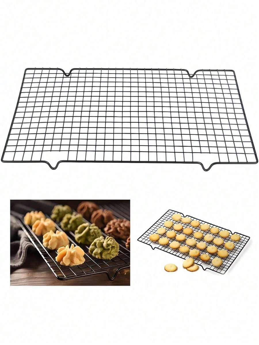 Rejilla Enfriadora para Hornear Galletas Pasteles Tortitas Antiadherente - Negro - Ver 1