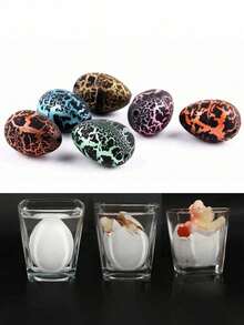 Random Delivery Easter Dinosaur Eggs, Dinosaur Egg Toys That Grow In Water, Easter Basket, Hatching Egg Crack Science Kit, Novelty Toys, Easter Gift, Dinosaur Eggs In Various Colors, Hatching Dinosaur Egg Creative Toys, Soak In Water To Grow Dinosaur Eggs - Multicolor - View 6