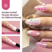 2Pcs Chrome Nail Powder For Gel Nails, Pearl And Aurora Powder Mirror Effect Pigment Pearlescent Mermaid Pigment Pearl Glitter For Home DIY Salon Use{"Color_name":"PearlandAurora"} - 皮爾蘭奧羅拉 - 查看 6