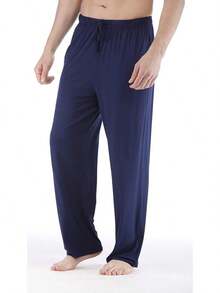 Mens Pajama Pants - Viscose Made From Bamboo, Soft Sleep Pants Comfy Drawstring Lounge Bottom With Pockets Sweatpantshalloween - 海軍 - 查看 5