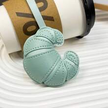 Handmade Leather Croissant Keychain Unique Creative Gift Refined Keyring Gifts For Women Gifts For Men Personalised Gifts Funny Gifts Dad Gifts Gifts For Boyfriend Phone Charm - Multicolor - View 7