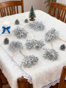 1/2/4PCS 人造小金叶花束、DIY 花环材料、婚礼装饰、家居装饰、情人节礼物、新年礼物、糖果盒包装、生日派对蛋糕装饰材料、家庭办公室节日装饰、餐桌装饰、农舍圣诞节中心件厨房餐桌装饰、秋季家居装饰、冬季装饰、万圣节装饰、圣诞节装饰、生日礼物