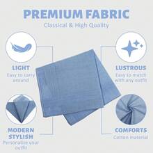 ¡RecomendadoPañuelos Para Hombre, 5 piezas Pañuelo de Bolsillo Hombre, 40 * 40cm Pañuelos Algodón para Bodas, Reunión de Negocios, Accesorios¡Top de Temporada - 1 - Ver 3
