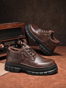 Zapatos casuales clásicos para hombres, adecuados para ir al trabajo y salidas, diseño de suela gruesa versátil para un aspecto premium, una opción ideal para la temporada de bodas