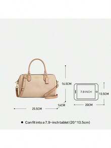 Coach Rowan Series Satchel Bag with Top Handle Handbag Women Crossbody Shoulder Bag Leather Boston Bag CH157 IMCHK - 沙色 - 查看 6