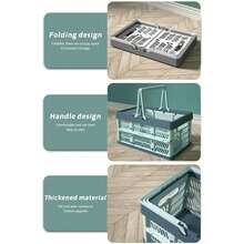 Foldable Storage Basket For Food Snacks - Red - View 11