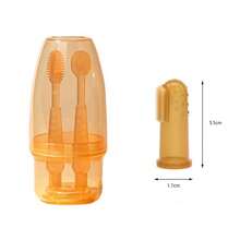 KUNT 一套婴儿口腔护理硅胶牙刷，可去除奶渍和牙菌斑，液态硅胶材质，婴儿牙刷 - 彩色 - 查看 15