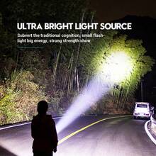 1 pieza Linterna LED mini portátil, Linterna de bolsillo pequeña y potente de 3 bombillas, Linterna frontal recargable y brillante