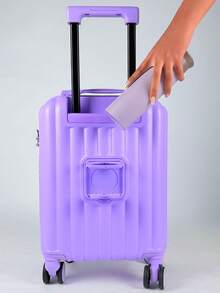 ANAC Standard Travel Carry-On Suitcase 10kg ABS Resistant | Double 360° Wheels Built-In Padlock USB Input Expandable Zipper Anti-Theft - 紫色 - 查看 4