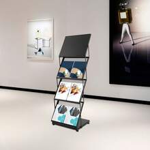 YUNRUX Brochure Stand, Foldable Brochure Stand, Foldable Stand For Flyers And Brochures - Black - View 9