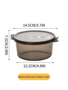 3个圆形可重复使用食品储存容器，适用于冰箱和微波炉 - 彩色 - 查看 7