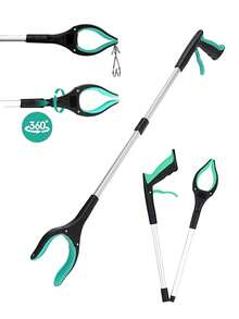 可折叠抓取工具 - 适用于老年人和孕妇的伸爪式抓取器，重型垃圾夹，垃圾拾取器，手术恢复必备礼物。宽口，可折叠，轻便的垃圾夹，适用于垃圾拾取棒、垃圾拾取器和臂延长器 - 彩色 - 查看 17