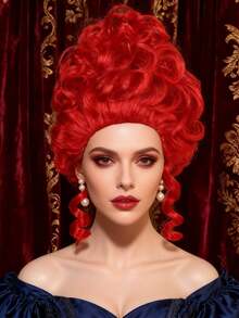 Perruque vintage de style colonial victorien pour femmes - Coiffure bouclée courte baroque volumineuse en chignon, style élégant européen du 18ème siècle. Perruque noble et pétillante, au look naturel, facile à porter. Convient pour les costumes d'Halloween, les tenues de fête, les anniversaires de dames, les déguisements de Noël, les accessoires de scène, les accessoires et les décorations. - Multicolore - Voir 13