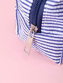 1PC Thermal Transfer Custom Corduroy Pencil Case, Stationery Storage Pencil Case With Zipper, Office & Classroom Desktop Learning Accessories Storage Bag, Back To School Essentials School Supplies (Makeup Bag) - Gold - View 9