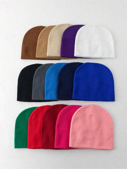 1pc Women's Fashion Simple Jacquard Beanie Hat, Warm Casual Hat Suitable For Autumn/Winter, Halloween Winter Clothing